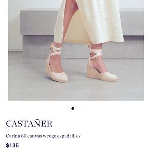 Castaner Neutral Carina 80 Wedge Espadrilles